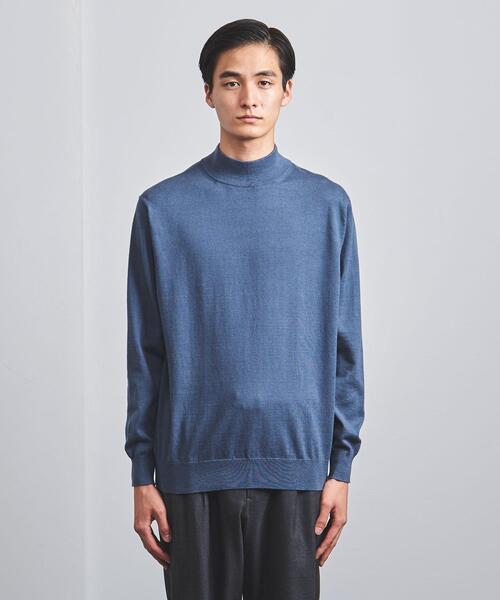 Camoshita(カモシタ)の「<Camoshita(カモシタ)> モックネック プルオーバー(ニット/セーター・メンズ・ピンク/モカ/ロイヤルブルー・S/L/M)」の4枚目の写真