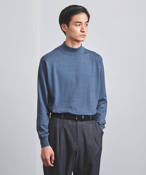 Camoshita(カモシタ)の「<Camoshita(カモシタ)> モックネック プルオーバー(ニット/セーター・メンズ・ピンク/モカ/ロイヤルブルー・S/L/M)」の7枚目の写真