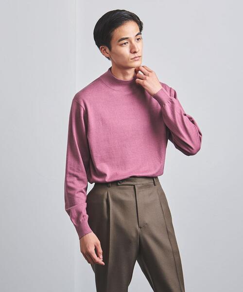 Camoshita(カモシタ)の「<Camoshita(カモシタ)> モックネック プルオーバー(ニット/セーター・メンズ・ピンク/モカ/ロイヤルブルー・S/L/M)」の12枚目の写真