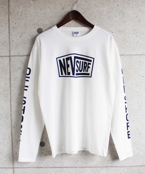 NEV（ネブ）の「ロゴプリント長袖カットソー（Tシャツ/カットソー・メンズ・ホワイト系3/ブラック系1/オフホワイト/ホワイト系1/ホワイト系4/モカ/ブラック系/杢グレー/ベージュ/ホワイト系/ホワイト系2/ブラック・M/XL/L）」の7枚目の写真