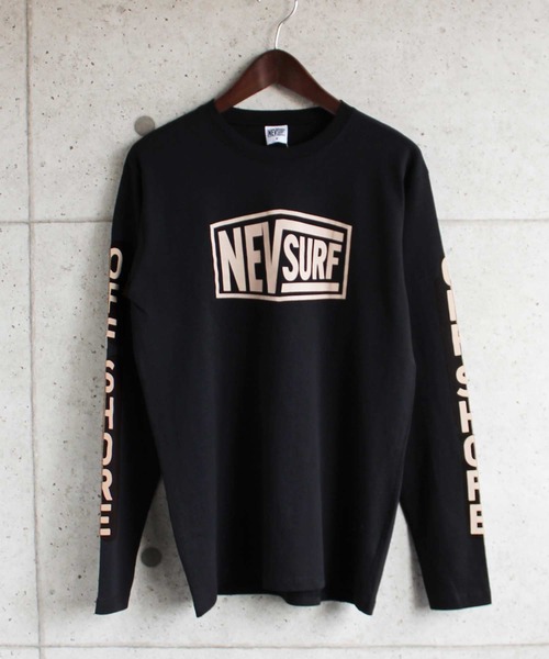 NEV（ネブ）の「ロゴプリント長袖カットソー（Tシャツ/カットソー・メンズ・ホワイト系3/ブラック系1/オフホワイト/ホワイト系1/ホワイト系4/モカ/ブラック系/杢グレー/ベージュ/ホワイト系/ホワイト系2/ブラック・M/XL/L）」の10枚目の写真