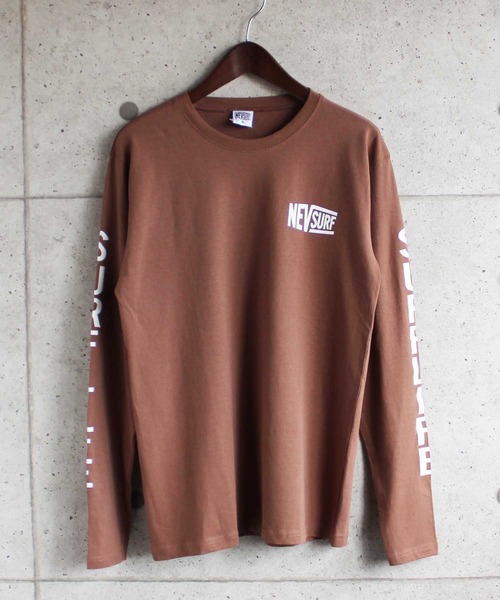NEV（ネブ）の「ロゴプリント長袖カットソー（Tシャツ/カットソー・メンズ・ホワイト系3/ブラック系1/オフホワイト/ホワイト系1/ホワイト系4/モカ/ブラック系/杢グレー/ベージュ/ホワイト系/ホワイト系2/ブラック・M/XL/L）」の12枚目の写真