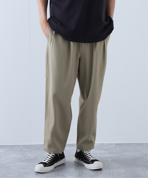 JOURNAL STANDARD（ジャーナルスタンダード）の「ストレッチカルゼ インタックイージーパンツ（その他パンツ・メンズ・ブラック/ネイビー/アーミー・MEDIUM/LARGE）」の2枚目の写真
