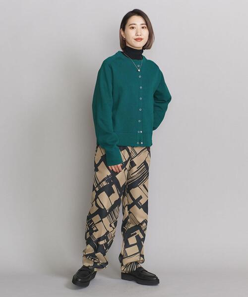 BEAUTY&YOUTH UNITED ARROWS（ビューティーアンドユースユナイテッドアローズ）の「BY ダブルフェイスリングボタンカーディガン -ウォッシャブル-◆（カーディガン/ボレロ・レディース・ブラック/グレー/ピンク/ケリー・FREE）」の13枚目の写真