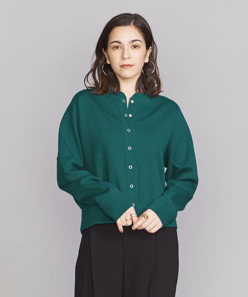 BEAUTY&YOUTH UNITED ARROWS（ビューティーアンドユースユナイテッドアローズ）の「BY ダブルフェイスリングボタンカーディガン -ウォッシャブル-◆（カーディガン/ボレロ・レディース・ブラック/グレー/ピンク/ケリー・FREE）」の17枚目の写真