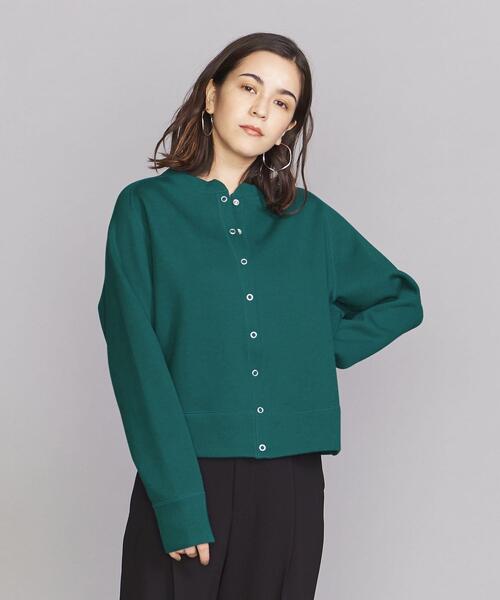 BEAUTY&YOUTH UNITED ARROWS（ビューティーアンドユースユナイテッドアローズ）の「BY ダブルフェイスリングボタンカーディガン -ウォッシャブル-◆（カーディガン/ボレロ・レディース・ブラック/グレー/ピンク/ケリー・FREE）」の18枚目の写真