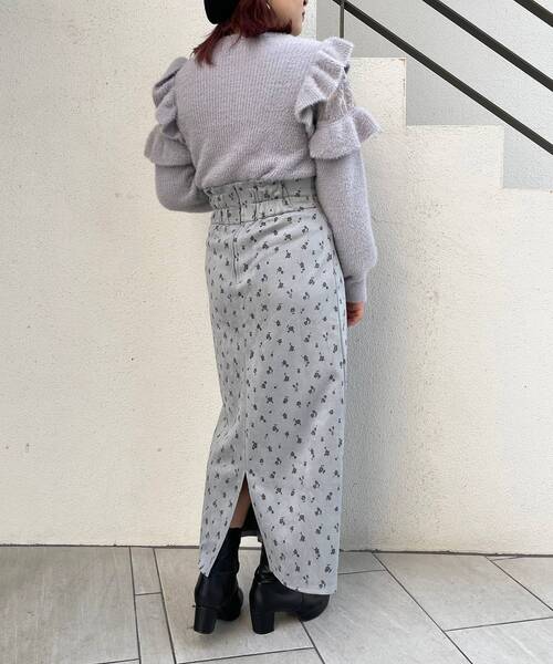 MAJESTIC LEGON(マジェスティックレゴン)の「Ladyフリルシャギーニット(ニット/セーター・レディース・アイボリー/ピンク/ライトグリーン/ラベンダー/ブラック/グレー/イエロー・SMALL/MEDIUM)」の11枚目の写真