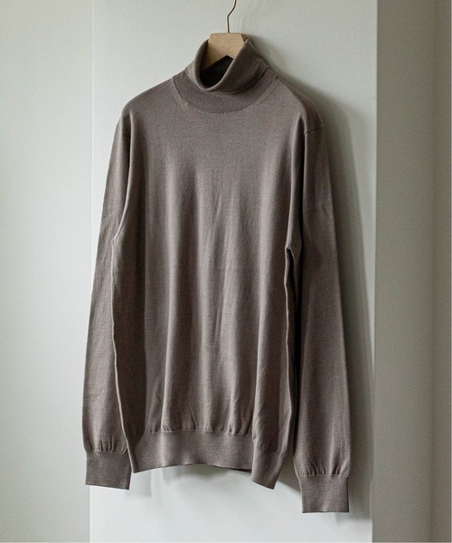 EDIFICE（エディフィス）の「16ゲージ タートルネックプルオーバーニット（ニット/セーター・メンズ・ブラック/ナチュラル/ネイビー/グレー/ブラウン/ブルー系その他/グリーン系その他/ブルー/ホワイト×ホワイト/ブラウン系その他/イエロー系その他・X-LARGE/SMALL/LARGE/MEDIUM）」の7枚目の写真