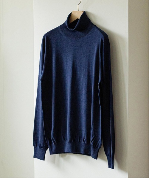 EDIFICE（エディフィス）の「16ゲージ タートルネックプルオーバーニット（ニット/セーター・メンズ・ブラック/ナチュラル/ネイビー/グレー/ブラウン/ブルー系その他/グリーン系その他/ブルー/ホワイト×ホワイト/ブラウン系その他/イエロー系その他・X-LARGE/SMALL/LARGE/MEDIUM）」の9枚目の写真