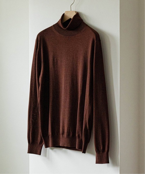 EDIFICE（エディフィス）の「16ゲージ タートルネックプルオーバーニット（ニット/セーター・メンズ・ブラック/ナチュラル/ネイビー/グレー/ブラウン/ブルー系その他/グリーン系その他/ブルー/ホワイト×ホワイト/ブラウン系その他/イエロー系その他・X-LARGE/SMALL/LARGE/MEDIUM）」の5枚目の写真