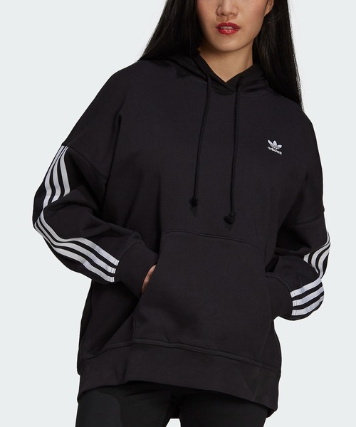 adidas（アディダス）の「アディカラー クラシックス オーバーサイズ パーカー / アディダスオリジナルス（パーカー・レディース・オレンジ/ブラック/ピンク系その他・SMALL/MEDIUM/LARGE/X-LARGE/XX-LARGE/X-SMALL）」の18枚目の写真