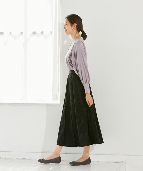 Rewde(ルゥデ)の「ボリュームスリーブプルオーバー(1R15-08196)(Tシャツ/カットソー・レディース・ホワイト/ブラック/スモークピンク・M)」の21枚目の写真
