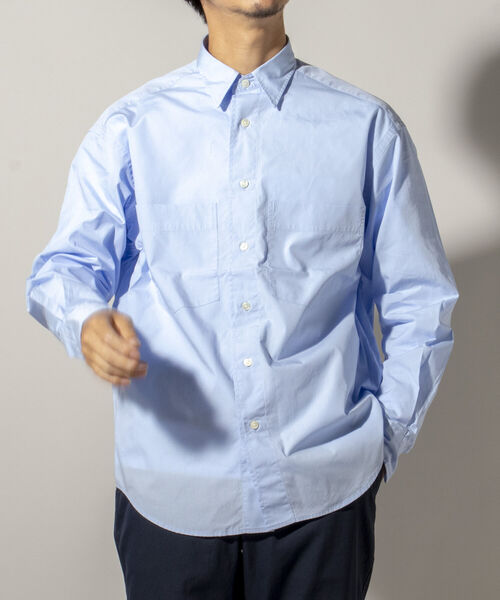 NOLLEY'S goodman（ノーリーズグッドマン）の「ブロード ビッグシルエット シャツ（シャツ/ブラウス・メンズ・サックスブルー/ベージュ系その他3/パープル系その他4・SMALL/MEDIUM/LARGE）」の11枚目の写真