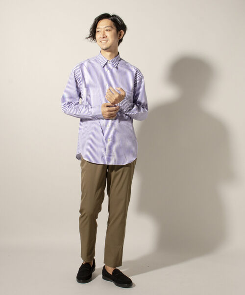 NOLLEY'S goodman（ノーリーズグッドマン）の「ブロード ビッグシルエット シャツ（シャツ/ブラウス・メンズ・サックスブルー/ベージュ系その他3/パープル系その他4・SMALL/MEDIUM/LARGE）」の5枚目の写真