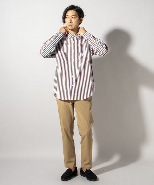 NOLLEY'S goodman（ノーリーズグッドマン）の「ブロード ビッグシルエット シャツ（シャツ/ブラウス・メンズ・サックスブルー/ベージュ系その他3/パープル系その他4・SMALL/MEDIUM/LARGE）」の9枚目の写真