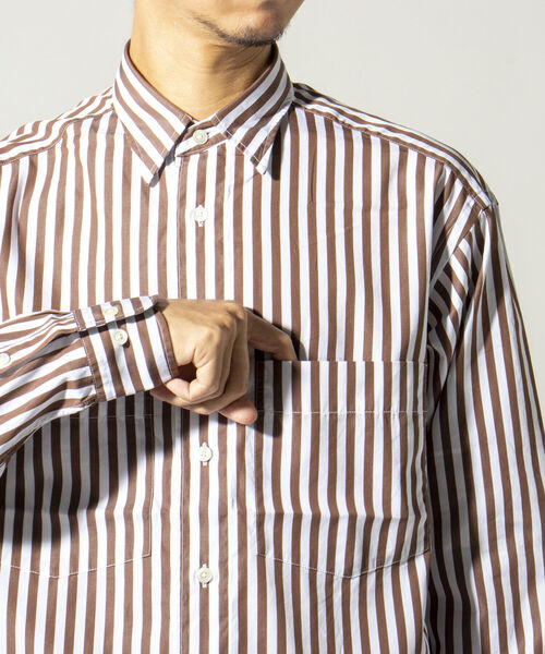 NOLLEY'S goodman（ノーリーズグッドマン）の「ブロード ビッグシルエット シャツ（シャツ/ブラウス・メンズ・サックスブルー/ベージュ系その他3/パープル系その他4・SMALL/MEDIUM/LARGE）」の14枚目の写真