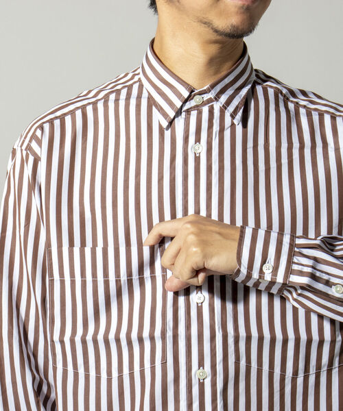 NOLLEY'S goodman（ノーリーズグッドマン）の「ブロード ビッグシルエット シャツ（シャツ/ブラウス・メンズ・サックスブルー/ベージュ系その他3/パープル系その他4・SMALL/MEDIUM/LARGE）」の8枚目の写真