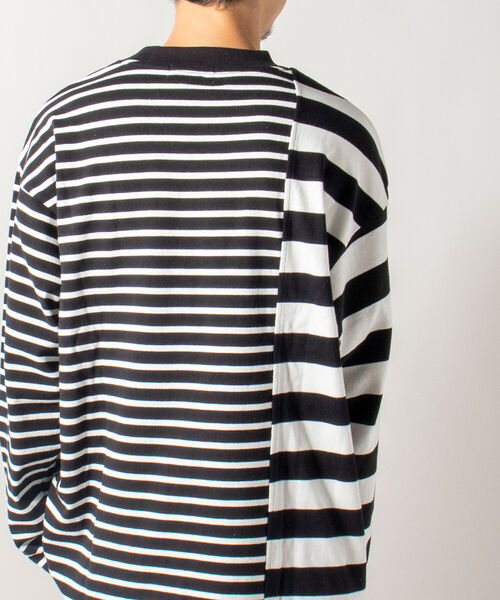 GLOSTER（グロスター）の「【GLOSTER/グロスター】SWITCH BORDER ロングスリーブTシャツ（Tシャツ/カットソー・メンズ・ブラック×ホワイト/ネイビー×ホワイト・MEDIUM/LARGE）」の10枚目の写真