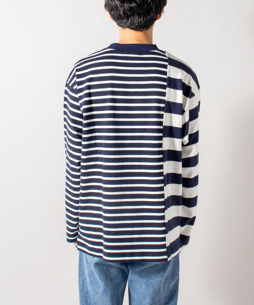 GLOSTER（グロスター）の「【GLOSTER/グロスター】SWITCH BORDER ロングスリーブTシャツ（Tシャツ/カットソー・メンズ・ブラック×ホワイト/ネイビー×ホワイト・MEDIUM/LARGE）」の15枚目の写真