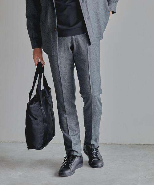 green label relaxing（グリーンレーベルリラクシング）の「＜green label relaxing＞REDA ACTIVE フラノ無地 マジコン スラックス（スラックス・メンズ・グレー/ブラック・L/S/M/XL）」の2枚目の写真