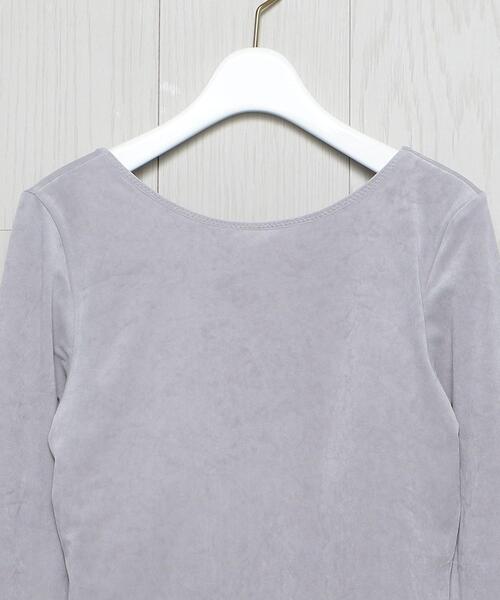 H　BEAUTY&YOUTH UNITED ARROWS（エイチビューティーアンドユースユナイテッドアローズ）の「＜H＞VELOR MOTIF LONG SLEEVE PULLOVER/カットソー◆（Tシャツ/カットソー・レディース・ブラック/ライトグレー・FREE）」の13枚目の写真