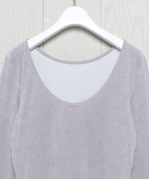 H　BEAUTY&YOUTH UNITED ARROWS（エイチビューティーアンドユースユナイテッドアローズ）の「＜H＞VELOR MOTIF LONG SLEEVE PULLOVER/カットソー◆（Tシャツ/カットソー・レディース・ブラック/ライトグレー・FREE）」の11枚目の写真