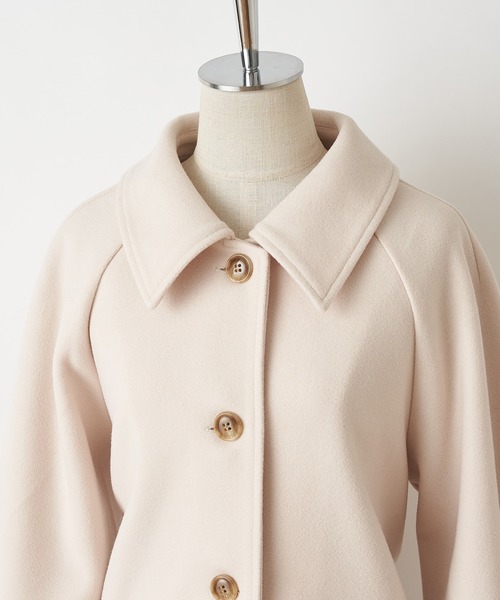 one after another NICE CLAUP（ワンアフターアナザーナイスクラップ）の「大人可愛いステンカラーオーバーロングコート（ステンカラーコート・レディース・ブラック/オフホワイト/ブラウン系その他/モカ・MEDIUM/LARGE）」の21枚目の写真