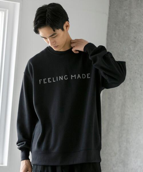 FEELING MADE（フィーリングメイド）の「FEELING MADE ウォームソフトスウェット ロゴプリント プルオーバー<UNISEX>（スウェット・レディース・ブラック/ブラウン/グレー・MEDIUM/LARGE）」の2枚目の写真