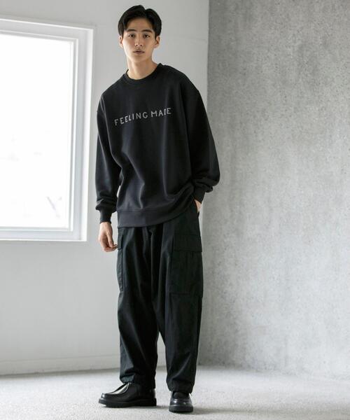 FEELING MADE（フィーリングメイド）の「FEELING MADE ウォームソフトスウェット ロゴプリント プルオーバー<UNISEX>（スウェット・レディース・ブラック/ブラウン/グレー・MEDIUM/LARGE）」の7枚目の写真