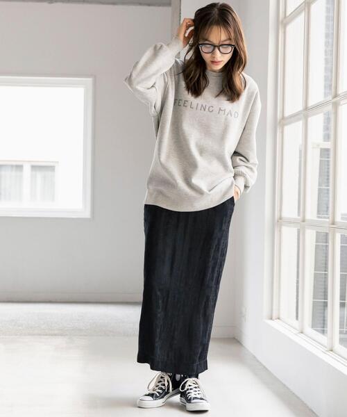 FEELING MADE（フィーリングメイド）の「FEELING MADE ウォームソフトスウェット ロゴプリント プルオーバー<UNISEX>（スウェット・レディース・ブラック/ブラウン/グレー・MEDIUM/LARGE）」の9枚目の写真