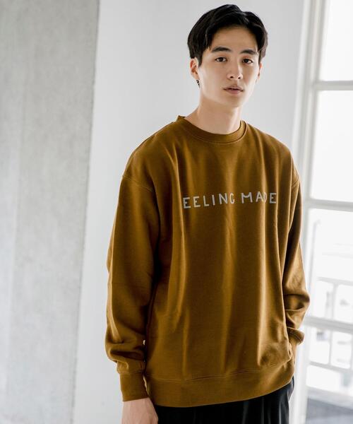 FEELING MADE（フィーリングメイド）の「FEELING MADE ウォームソフトスウェット ロゴプリント プルオーバー<UNISEX>（スウェット・レディース・ブラック/ブラウン/グレー・MEDIUM/LARGE）」の10枚目の写真