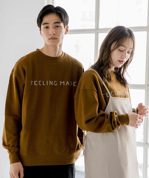 FEELING MADE（フィーリングメイド）の「FEELING MADE ウォームソフトスウェット ロゴプリント プルオーバー<UNISEX>（スウェット・レディース・ブラック/ブラウン/グレー・MEDIUM/LARGE）」の12枚目の写真