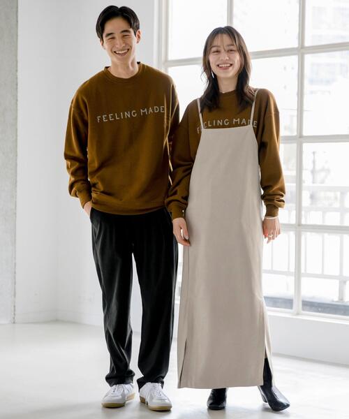 FEELING MADE（フィーリングメイド）の「FEELING MADE ウォームソフトスウェット ロゴプリント プルオーバー<UNISEX>（スウェット・レディース・ブラック/ブラウン/グレー・MEDIUM/LARGE）」の4枚目の写真