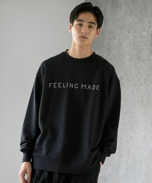 FEELING MADE（フィーリングメイド）の「FEELING MADE ウォームソフトスウェット ロゴプリント プルオーバー<UNISEX>（スウェット・レディース・ブラック/ブラウン/グレー・MEDIUM/LARGE）」の5枚目の写真