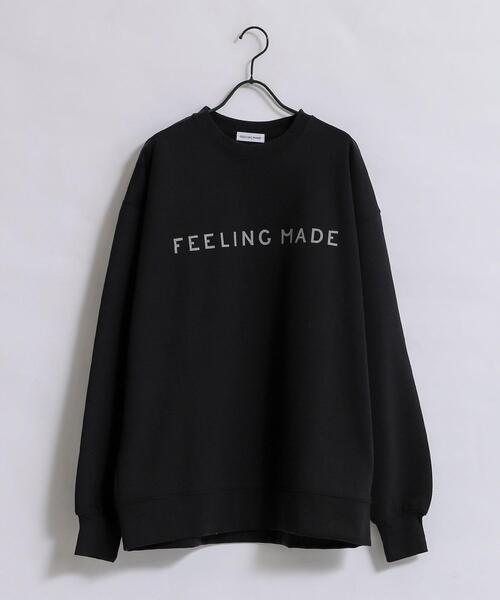 FEELING MADE（フィーリングメイド）の「FEELING MADE ウォームソフトスウェット ロゴプリント プルオーバー<UNISEX>（スウェット・レディース・ブラック/ブラウン/グレー・MEDIUM/LARGE）」の20枚目の写真