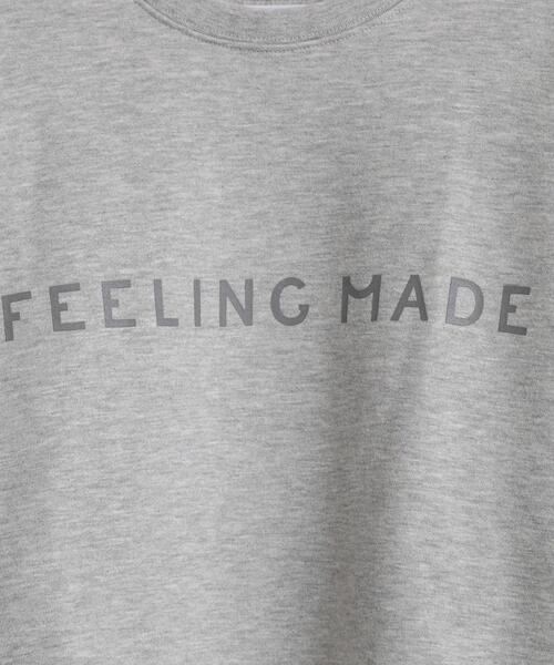 FEELING MADE（フィーリングメイド）の「FEELING MADE ウォームソフトスウェット ロゴプリント プルオーバー<UNISEX>（スウェット・レディース・ブラック/ブラウン/グレー・MEDIUM/LARGE）」の14枚目の写真