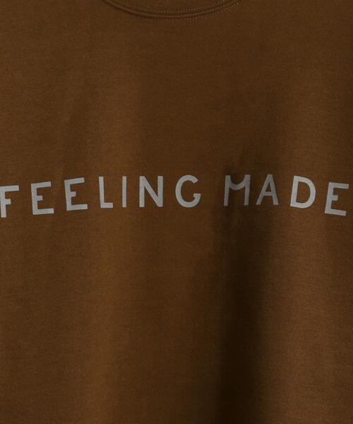 FEELING MADE（フィーリングメイド）の「FEELING MADE ウォームソフトスウェット ロゴプリント プルオーバー<UNISEX>（スウェット・レディース・ブラック/ブラウン/グレー・MEDIUM/LARGE）」の15枚目の写真