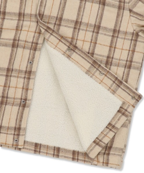 SPINNS（スピンズ）の「【ゆったりシルエット】チェック柄シャツジャケット（その他アウター・レディース・ネイビー/ベージュ/ブラウン・ONESIZE）」の12枚目の写真