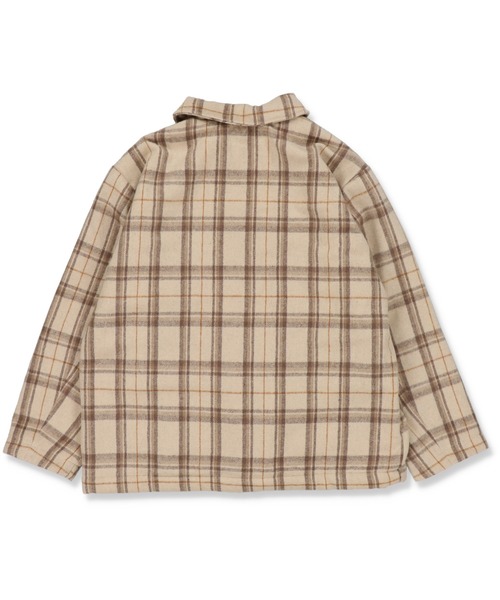 SPINNS（スピンズ）の「【ゆったりシルエット】チェック柄シャツジャケット（その他アウター・レディース・ネイビー/ベージュ/ブラウン・ONESIZE）」の7枚目の写真