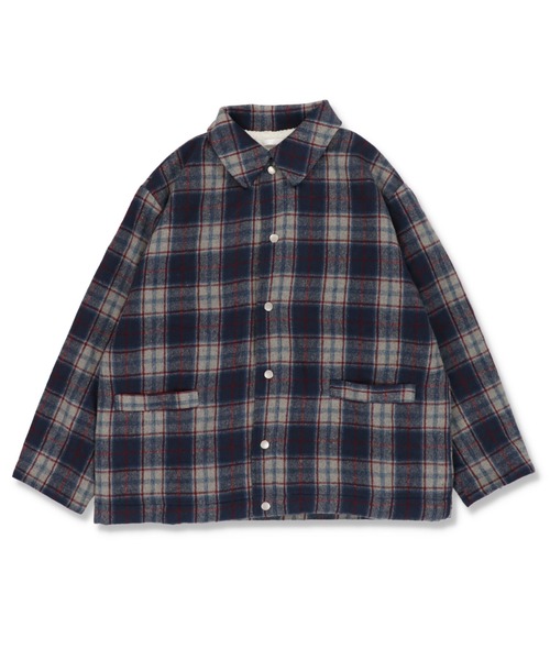 SPINNS（スピンズ）の「【ゆったりシルエット】チェック柄シャツジャケット（その他アウター・レディース・ネイビー/ベージュ/ブラウン・ONESIZE）」の13枚目の写真