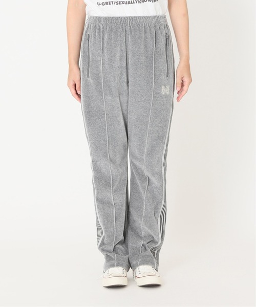Needles グレー ストレートパンツ　Sサイズ 中古・古着通販】Needles (ニードルズ) トラックパンツ グレー