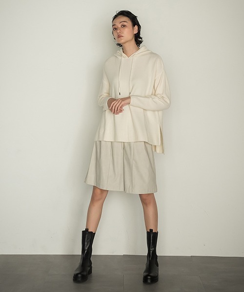 socolla（ソコラ）の「【socolla】フェイクレザーハーフパンツ（その他パンツ・レディース・ブラック/オフホワイト・S/M）」の8枚目の写真