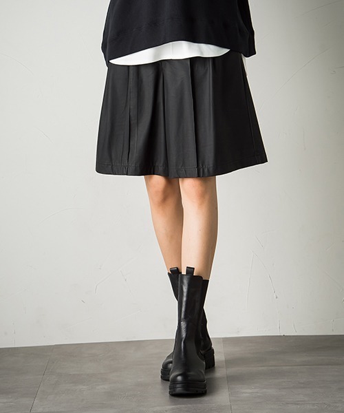 socolla（ソコラ）の「【socolla】フェイクレザーハーフパンツ（その他パンツ・レディース・ブラック/オフホワイト・S/M）」の15枚目の写真
