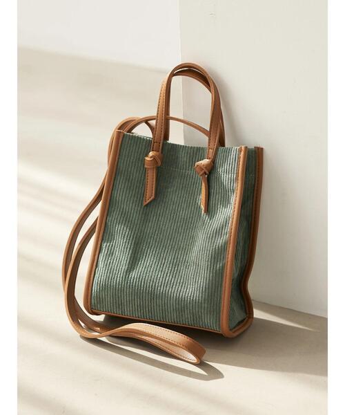 earth music&ecology(アースミュージックアンドエコロジー)の「コーデュロイショルダーバッグ*(ショルダーバッグ・レディース・ブラウン/グリーン/ライトベージュ・FREE)」の6枚目の写真