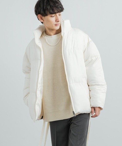 オーバーサイズファイバーダウンジャケット中綿ブルゾン