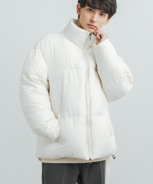 オーバーサイズファイバーダウンジャケット中綿ブルゾン