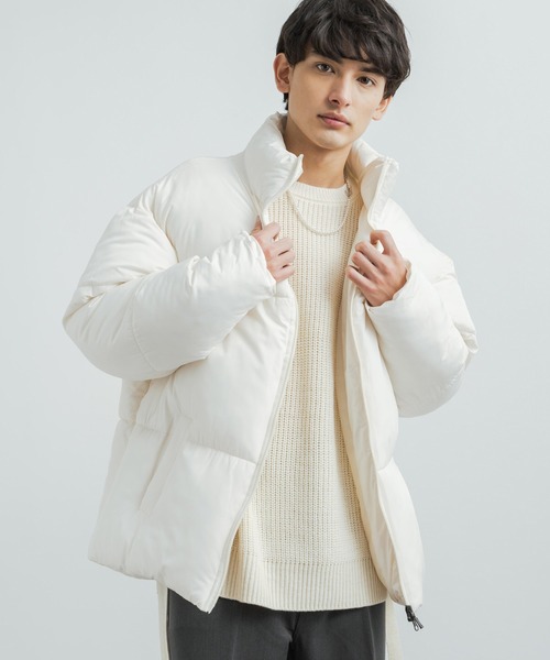 オーバーサイズファイバーダウンジャケット中綿ブルゾン