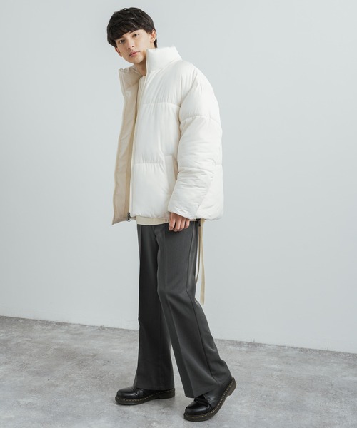 オーバーサイズファイバーダウンジャケット中綿ブルゾン
