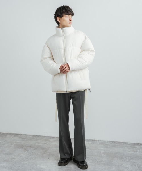 オーバーサイズファイバーダウンジャケット中綿ブルゾン