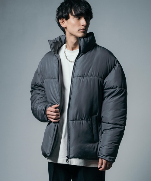 オーバーサイズ ファイバーダウンジャケット 中綿ブルゾン（ダウン